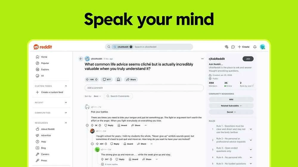 Reddit — لقطة شاشة 1